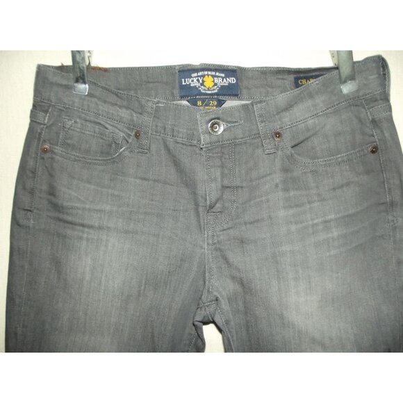 Lucky Brand Jeans 8/29 x 29" Gray Charlie Skinny low rise Cotton Blend stretch - Picture 3 of 12